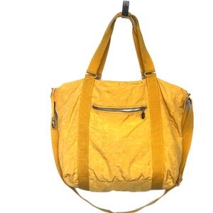 KIPLING Crossbody Bag Top Handles Buttercup Yellow Top Zipper Monkey Needs Soak